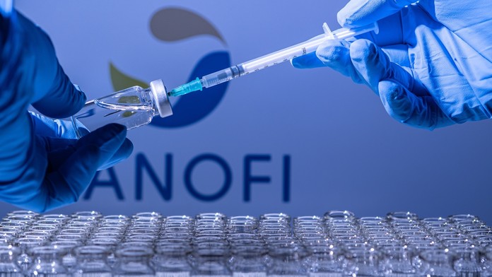 Francúzska farmaceutická firma Sanofi hlási rekordný zisk vďaka lieku pre astmatikov. Akcie vzrástli o viac ako 3 % a pohybujú sa blízko maxima.